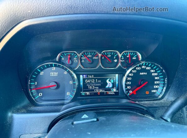 1GCVKREC8HZ144006 2017 CHEVROLET SILVERADO Серый Вид щитка приборов