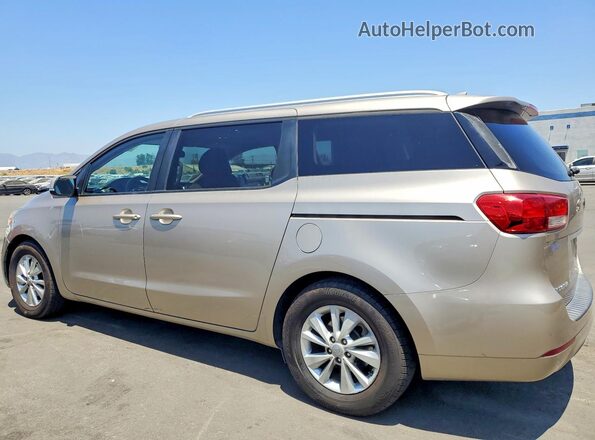 KNDMB5C18G6140138 2016 KIA SEDONA Tan Задня права чверть