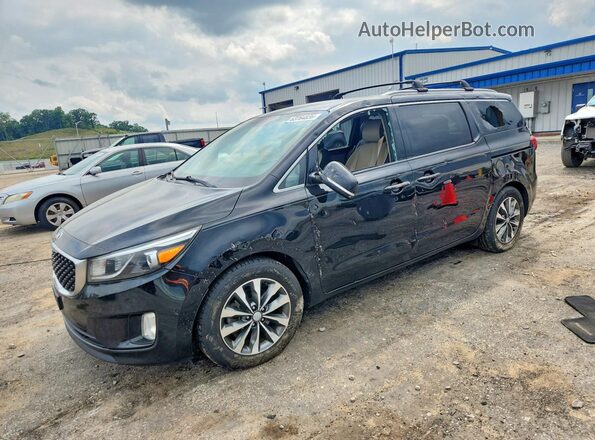 KNDMC5C12G6159054 2016 KIA SEDONA Black Tył lewy