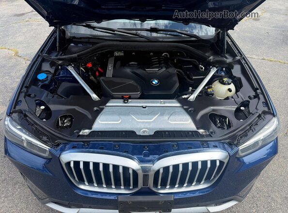 5UX53DP07N9J20776 2022 BMW X3 Blue Widok zestawu wskaźników