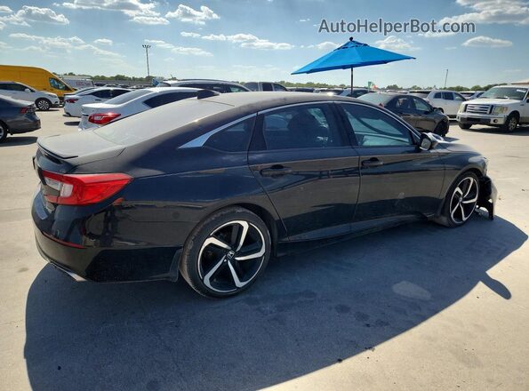 1HGCV1F38KA045501 2019 HONDA ACCORD Black Przód prawy
