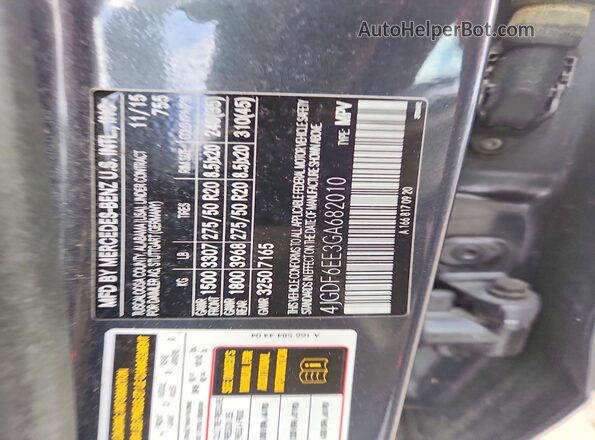 4JGDF6EE3GA682010 2016 MERCEDES-BENZ GL-CLASS Blue Панорамний вид салону 360°