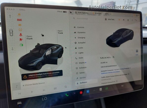 5YJ3E1EA5RF869231 2024 TESLA MODEL Угольный Вид задних сидений