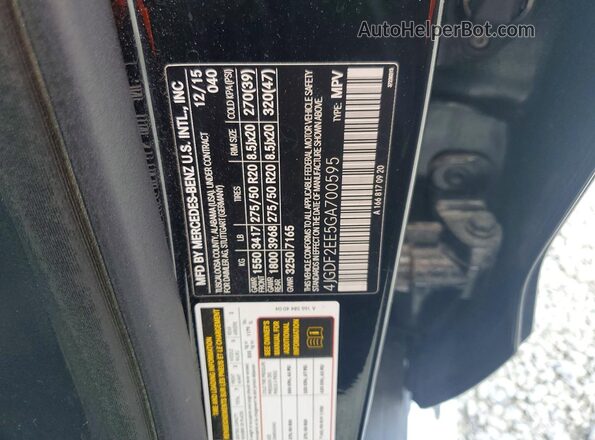 4JGDF2EE5GA700595 2016 MERCEDES-BENZ GL-CLASS Black Widok wnętrza 360 stopni