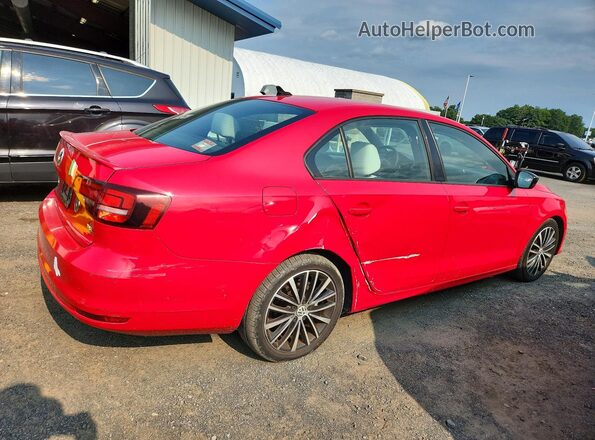 3VWD17AJXGM303354 2016 VOLKSWAGEN JETTA Красный Передняя правая четверть