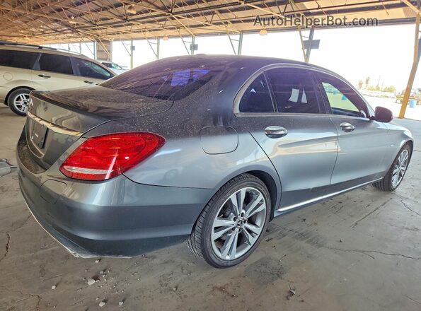 55SWF4HB0JU255609 2018 MERCEDES-BENZ C Серый Задняя правая четверть