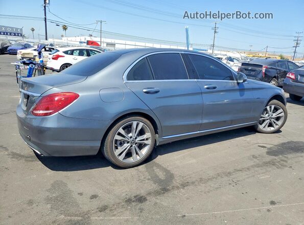 55SWF4HB2JU259306 2018 MERCEDES-BENZ C Gray Задня права чверть