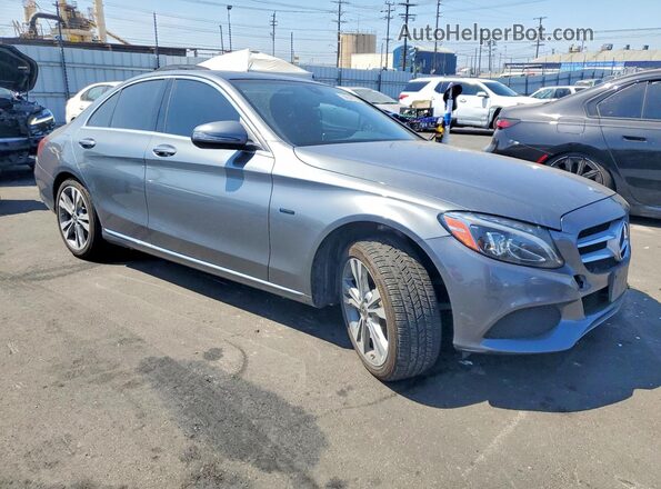55SWF4HB2JU259306 2018 MERCEDES-BENZ C Gray Передня права чверть