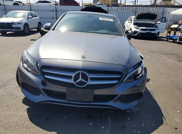 55SWF4HB2JU259306 2018 MERCEDES-BENZ C Gray Вид спереду