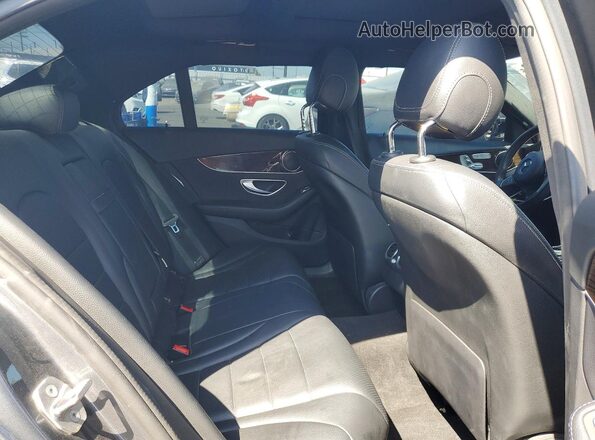 55SWF4HB2JU259306 2018 MERCEDES-BENZ C Gray Вид задніх сидінь