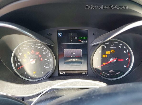 55SWF4HB2JU259306 2018 MERCEDES-BENZ C Gray Вид щитка приладів