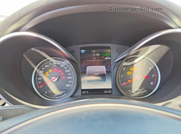 55SWF4HB3GU153276 2016 MERCEDES-BENZ C Серебряный Вид щитка приборов