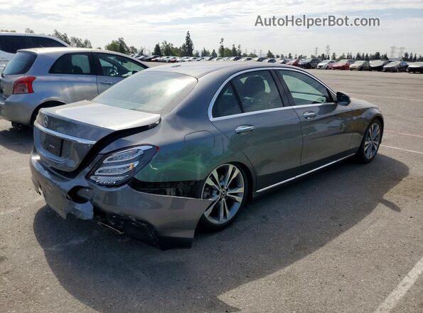 55SWF4HB8JU259634 2018 MERCEDES-BENZ C Gray Trasero derecho