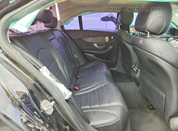 55SWF4JB0GU101453 2016 MERCEDES-BENZ C Black Vista de los asientos traseros