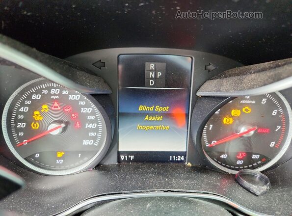 55SWF4JB0GU101453 2016 MERCEDES-BENZ C Black Vista del cuadro de instrumentos