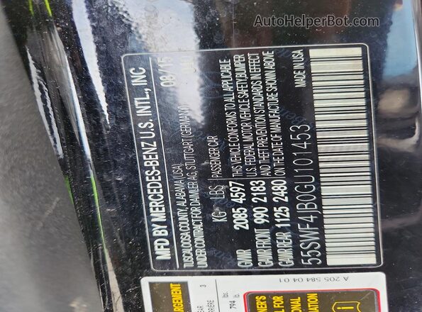 55SWF4JB0GU101453 2016 MERCEDES-BENZ C Black Vista del compartimento del motor
