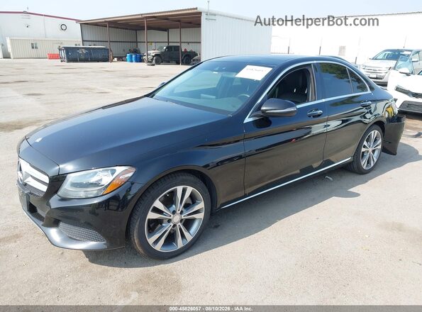 55SWF4JB0GU119919 2016 MERCEDES-BENZ C-CLASS Black წინა მარცხენა ხედი სამი მეოთხედიდან