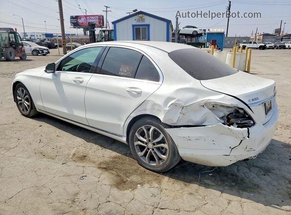 55SWF4JB0GU144092 2016 MERCEDES-BENZ C White Trasero izquierdo