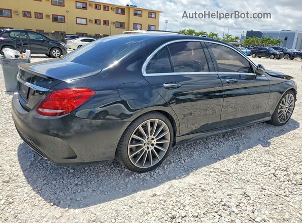 55SWF4JB0JU276454 2018 MERCEDES-BENZ C Black Tył prawy