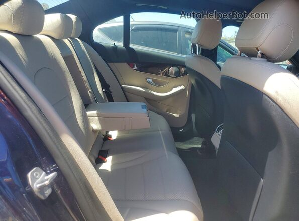 55SWF4JB0JU280455 2018 MERCEDES-BENZ C Blue Rear seats view