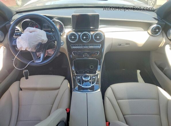 55SWF4JB0JU280455 2018 MERCEDES-BENZ C Blue Dashboard view