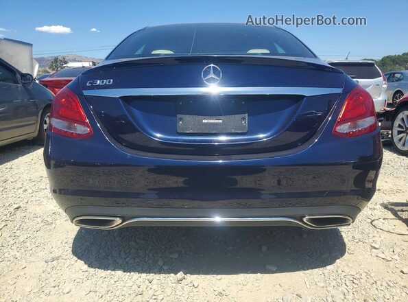 55SWF4JB0JU280455 2018 MERCEDES-BENZ C Blue Rear view