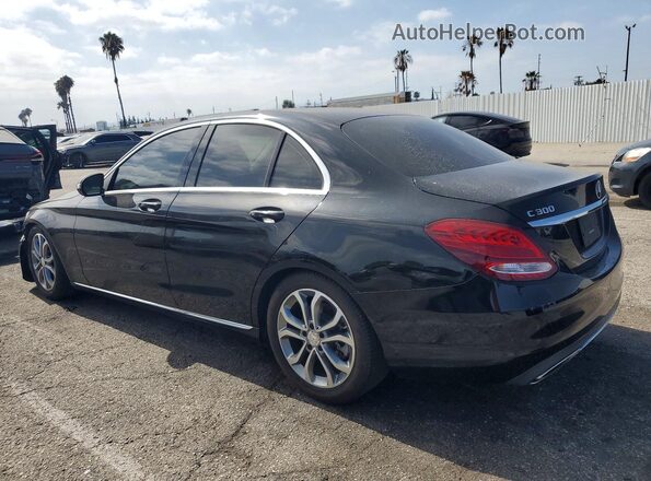 55SWF4JB1GU121341 2016 MERCEDES-BENZ C Black Rear left
