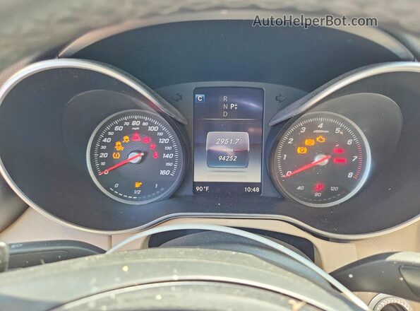 55SWF4JB1GU146367 2016 MERCEDES-BENZ C White Widok zestawu wskaźników