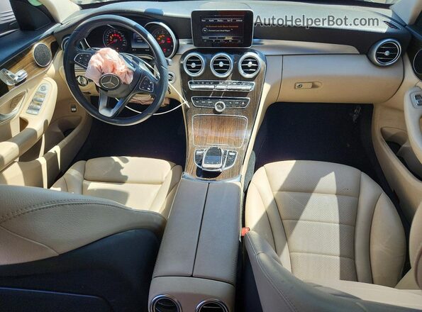 55SWF4JB1GU146367 2016 MERCEDES-BENZ C White Widok deski rozdzielczej