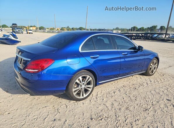 55SWF4JB1HU191441 2017 MERCEDES-BENZ C Blue Tył prawy