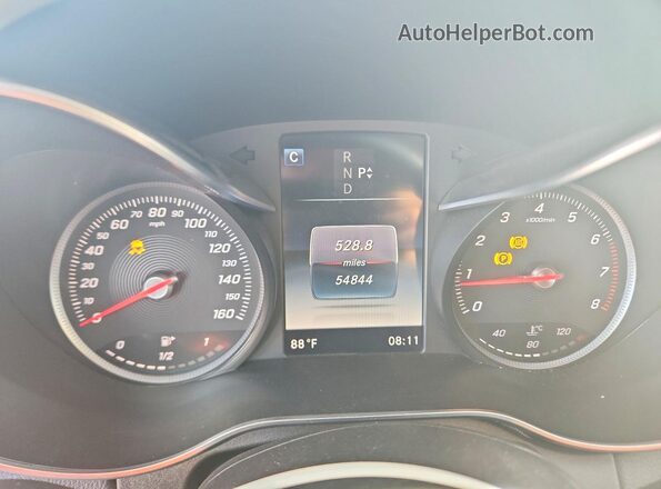 55SWF4JB1HU191441 2017 MERCEDES-BENZ C Blue Widok zestawu wskaźników