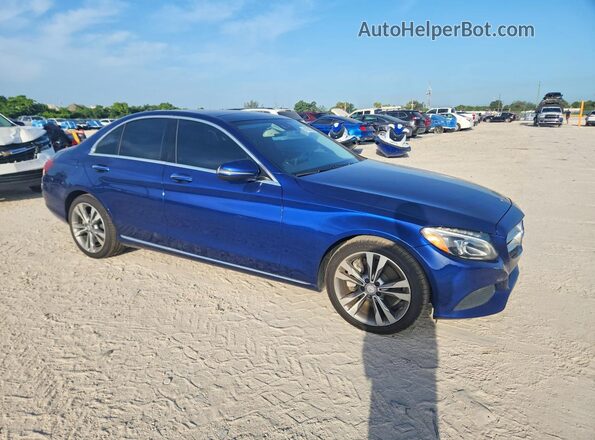 55SWF4JB1HU191441 2017 MERCEDES-BENZ C Blue Przód prawy