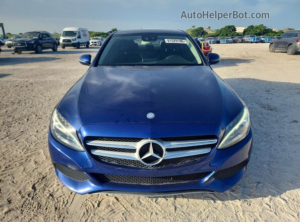 55SWF4JB1HU191441 2017 MERCEDES-BENZ C Blue Widok z przodu