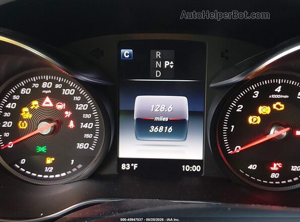 55SWF4JB1HU198082 2017 MERCEDES-BENZ C-CLASS Gray Vista de los asientos traseros