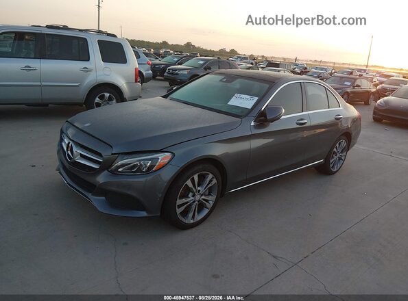 55SWF4JB1HU198082 2017 MERCEDES-BENZ C-CLASS Gray Vista tres cuartos delantera izquierda
