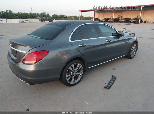 55SWF4JB1HU198082 2017 MERCEDES-BENZ C-CLASS Gray Trasero derecho