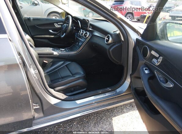 55SWF4JB1HU200347 2017 MERCEDES-BENZ C-CLASS Серый Вид салона спереди
