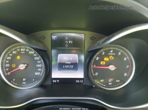 55SWF4JB1HU200347 2017 MERCEDES-BENZ C-CLASS Серый Вид задних сидений