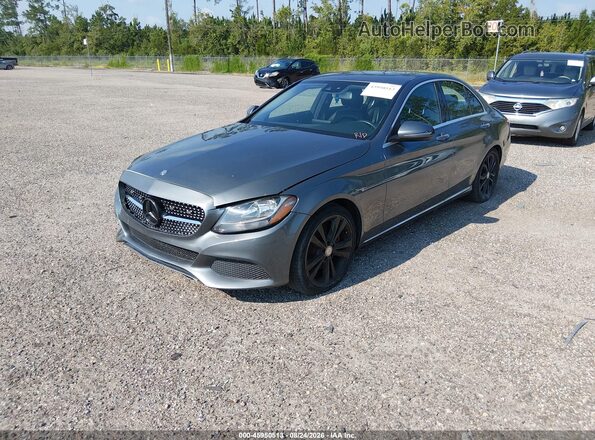 55SWF4JB1HU200347 2017 MERCEDES-BENZ C-CLASS Серый Передняя левая четверть