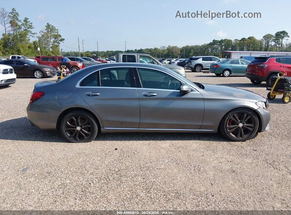 55SWF4JB1HU200347 2017 MERCEDES-BENZ C-CLASS Серый Вид задней части салона
