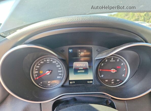 55SWF4JB1HU222851 2017 MERCEDES-BENZ C Black Instrument cluster view