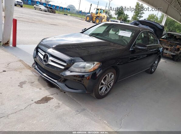 55SWF4JB1JU237355 2018 MERCEDES-BENZ C-CLASS Black Przód lewy