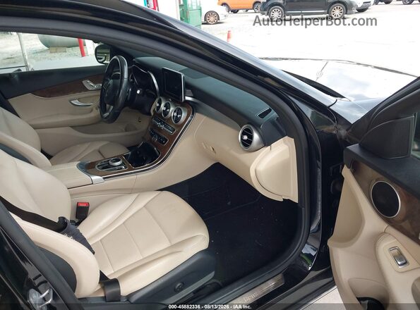 55SWF4JB1JU237355 2018 MERCEDES-BENZ C-CLASS Black Widok wnętrza z przodu