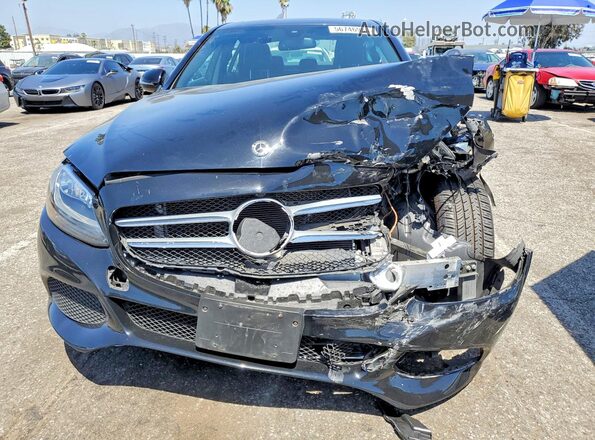 55SWF4JB1JU262403 2018 MERCEDES-BENZ C Черный Вид спереди