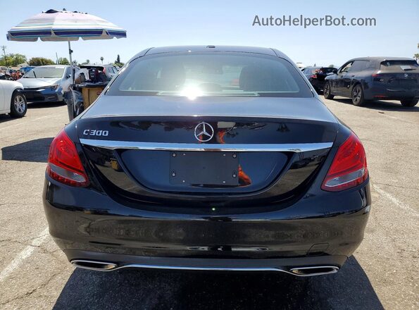 55SWF4JB1JU262403 2018 MERCEDES-BENZ C Черный Вид сзади