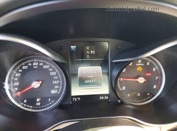 55SWF4JB1JU272963 2018 MERCEDES-BENZ C White Вид щитка приладів