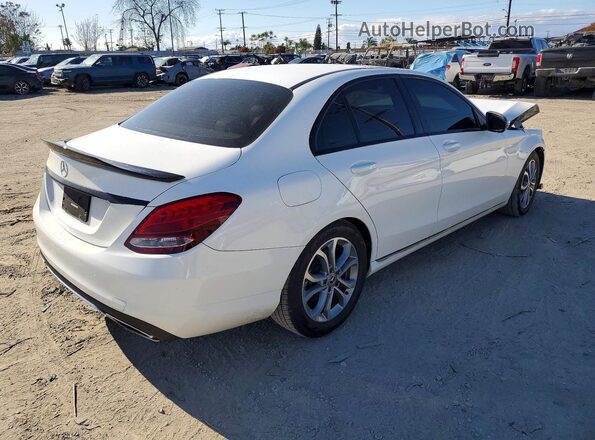 55SWF4JB1JU272963 2018 MERCEDES-BENZ C White Задня права чверть