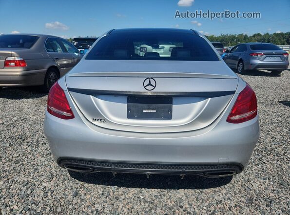 55SWF4JB2GU169883 2016 MERCEDES-BENZ C Silver Rear view