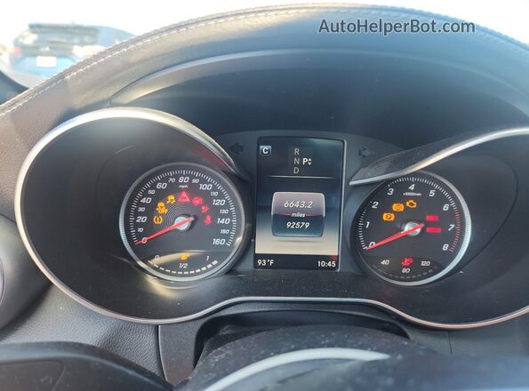 55SWF4JB2GU169883 2016 MERCEDES-BENZ C Silver Instrument cluster view
