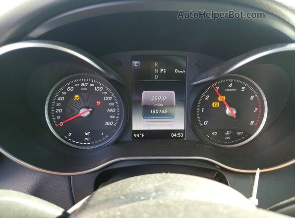 55SWF4JB2HU225323 2017 MERCEDES-BENZ C White Вид щитка приладів